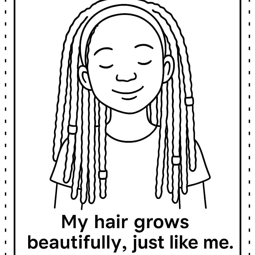 ✨ My Beautiful Hair: A Coloring Book for Little Queens